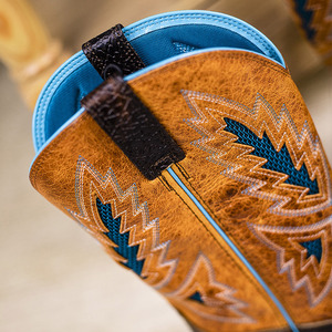 Botas Vaqueras Occidentales Bordadas con Estilo para Hombre, Botas de <span class=keywords><strong>Caballero</strong></span> con Tacón Grueso, <span class=keywords><strong>Botines</strong></span> de Motero Vintage para un Look Robusto - Product Image 4