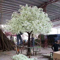 Arbre artificiel de cerisier à gros tronc, paysage intérieur et extérieur personnalisé, faux cerisier blanc