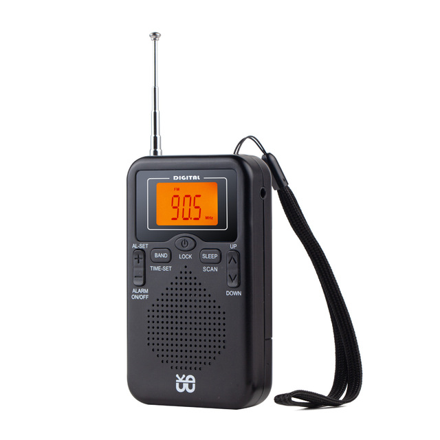 Radio portable pocket FM/AM Clock controlled stereo W-206 generous radio