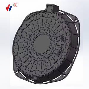 Romania gang <span class=keywords><strong>manhole</strong></span> Bìa vòng cao su sản xuất en124 D400 630mm Vòng bìa dễ uốn sắt <span class=keywords><strong>manhole</strong></span> Bìa - Product Image 3