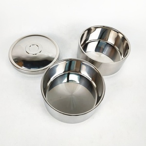 누출 방지 스테인레스 스틸 도시락 상자 <span class=keywords><strong>2</strong></span> 층 점심 라운드 식품 용기 캐리어 점심 도시락 점심 상자 - Product Image 3