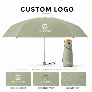 Paraguas Plegable Mini con Logotipo Personalizado, Ultraligero, Protección UV, Portátil, de Viaje, de Bolsillo, para Sol y Lluvia - Product Image 2