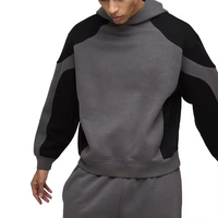 Ensemble sweat à capuche et pantalon de survêtement oversize pour homme, design dynamique, color block, imprimé, technique, streetwear épais
