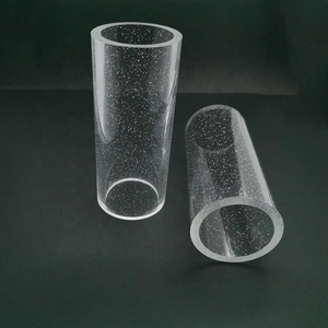 Tube rond en acrylique extrudé en plastique transparent de couleur opale givré, tube fileté en acrylique, tube à bulles en acrylique de 200 mm - Product Image 3