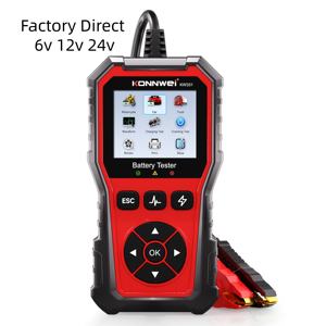 Probador de Baterías NUEVO 2026 Konnwei KW331, Probador de Baterías de <span class=keywords><strong>Coche</strong></span> de 12V 24V, Analizador Digital de Baterías con Pantalla Grande de 2.8 Pulgadas - Product Image 2