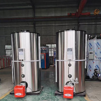 Générateur de vapeur vertical en acier inoxydable de 500 kg, alimenté au gaz ou au mazout, avec multiples protections de sécurité pour l'industrie chimique