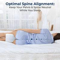 Oreiller de soutien pour les jambes rectangulaire personnalisé, oreiller ergonomique en mousse à mémoire de forme, oreiller de soutien pour les jambes et les genoux pour la maternité et la grossesse, pour dormir sur le côté