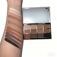 Palette de fards à paupières mats de luxe 12 couleurs pour un maquillage quotidien naturel et professionnel, marque privée
