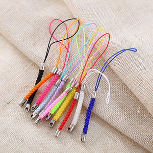50PCS/bag Handmade Polyester Braided Colorful Phone Camera USB Flash Drive Keychain Bottle Perfume Lanyard Strap for Promotion