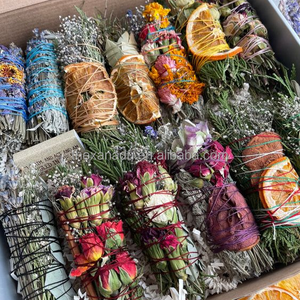 Palo de flores de Reiki para uso en el hogar, paquete de salvia Natural de 7 Chakras, color blanco y <span class=keywords><strong>azul</strong></span>, para la curación de frutas personalizadas, venta al por mayor - Product Image 2