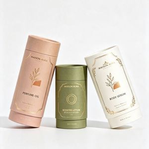 กล่องทรงกระบอกกระดาษลูกฟูกพิมพ์ลายตามสั่ง FX Luxury บรรจุภัณฑ์รีไซเคิล พิมพ์สี่สี เคลือบเงา สำหรับชา - Product Image 3
