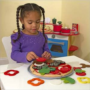 Venta caliente fieltro comida mezclar y combinar juguetes juego de simulación educativo <span class=keywords><strong>Pizza</strong></span> comida rápida DIY hacer <span class=keywords><strong>juegos</strong></span> de manualidades para niños pequeños y niños - Product Image 3