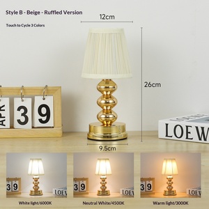 Cross-border Best-selling European Flexible Fabric Metal Table <strong>Lamp</strong> Rechargeable <strong>Touch</strong> LED Decorative Ambiance Light USB <strong>Bedside</strong> - Product Image 6