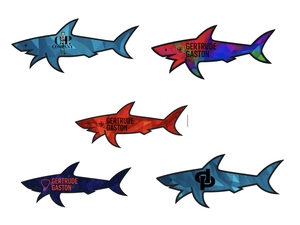 Nouveau 2026 Livraison rapide Autocollant 3D Paul Shark en résine époxy, imperméable, pour usage promotionnel, décoration de dessins animé<span class=keywords><strong>s</strong></span>, vente en gros - Product Image 3