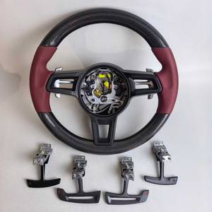 Volante de Cuero Personalizado de Fábrica para Volan Porch Cayenne Lenkrad Panamera <span class=keywords><strong>Taycan</strong></span> Macan 911 - Product Image 1