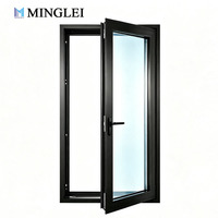 Ventana Abatible de Aluminio con Rotura de Puente Térmico NFRC, Triple Acristalamiento, Estilo Europeo, para Supermercado