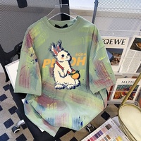 Camiseta de Manga Corta para Hombre, Estampado Gráfico, Corte Holgado, Cómoda para Actividades al Aire Libre, con Estampado de Letras, Cuello Redondo, Algodón Suave, Nueva Colección 2026