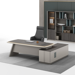 Escritorio de oficina ejecutiva de madera Mdf de gama alta, mesa Ceo Boss en forma de L, mesa de oficina, escritorios de oficina de madera maciza - Product Image 1