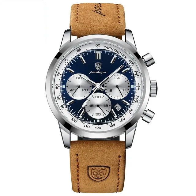 Men's Watches Mirror Original Quartz Watch For Man Waterproof Luminous Stainless Steel Wristwatch Male Week Date Hours