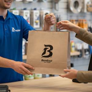 Custom Printed Disposable Eco-Friendly <b>Biodegradable</b> Recyclable Printed Twisted Handles for Car <b>Paper</b> Bags with Your Own logo - Product Image 1