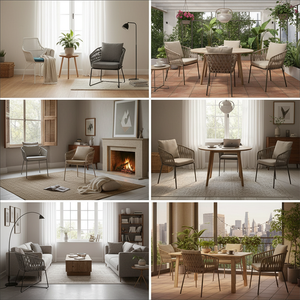 أطقم أثاث حدائق وشرفات بتصميم اسكندنافي مخصص للفلل، كراسي حدائق ومقاعد حدائق الفنادق وأرائك - Product Image 6