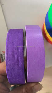 Cinta de Enmascarar Automotriz de Papel Crepé Acrílico Morado Premium, Adhesivo en Aerosol de 110-130 Grados, Revestimiento Plástico para Repintado de Autos y Barcos - Product Image 3
