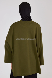 OEM Maßgeschneidertes Atmungsaktives Baumwoll-T-Shirt mit Bescheidenem Design, Lockerer Passform und Übergroßem Schnitt, Langärmlige Freizeitbluse - Product Image 4