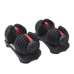 Juego de mancuernas ajustables para gimnasio en casa, pesas profesionales de 52 LBS, 24kg