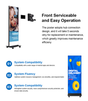 Totem LED da Pavimento Pieghevole Gob P1.2 P1.5 P1.8 P2.5 per Interni 640x1920mm Display a Poster LED