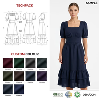 Robe midi sans manches en lin naturel bio, col en V, style chic français, certifiée GRS, durable, pour l'été, en terre cuite personnalisée.