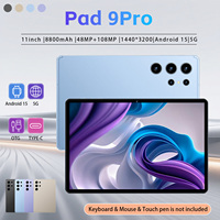Tablet Study Pad 9 Pro 11 Inci 16GB RAM 1TB ROM Kamera Triple 108MP Baterai 8000mAh 4G 5G WiFi FM GPS Dual SIM+TF Multibahasa