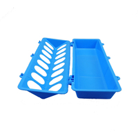 1 Pièces Flip-Top Volaille Poussin Sol Seau D'alimentation Cas Poulet Canard Oie Alimentation Fontaine Mangeoire À Poulet