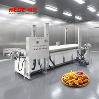 Machine à frire les frites de type continu, machine à frire les frites commerciale, équipement de friture de pommes de terre