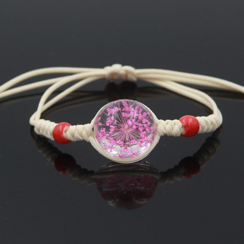 Shop Our 2021 Glass Lucky Flower Bracelets Handmade Charm