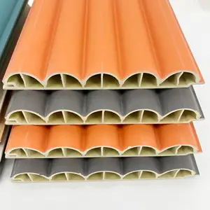 Yiwu 오렌지 라운드 벽 패널 인테리어 장식 PVC 벽 패널 침실 헤드 보드에 대한 곡선 디자인