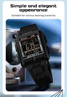 Montre électronique pour homme SANDA 2212, étanche 50 m, bracelet sport tendance, lumière nocturne, compte à rebours, chronomètre, montre LED en silicone