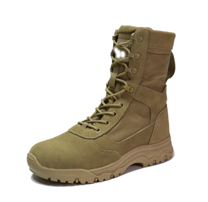 Bottes tactiques personnalisées DFS10-1 pour la chasse et le camping en plein air, en daim marron coyote, avec sangles Molle, fabriquées en Chine et au Guatemala - Product Image 5