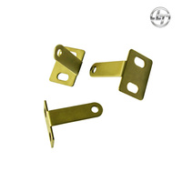 Supports de fixation robustes en acier au carbone plaqué laiton jaune, formés avec précision, pour la construction