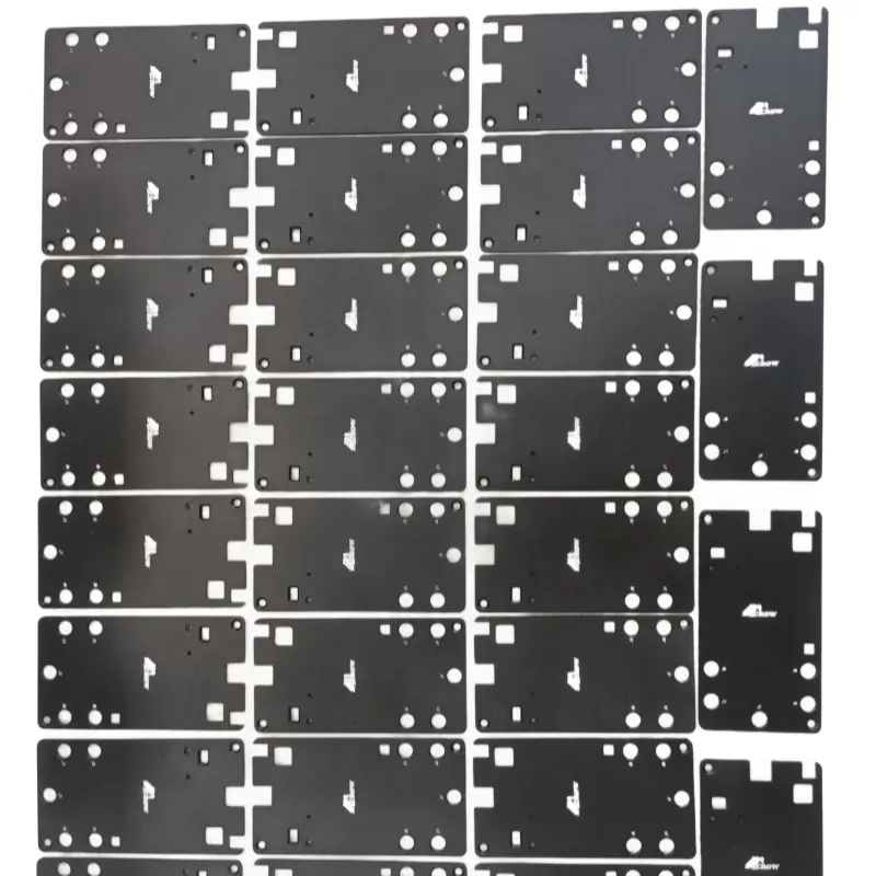 OEM CNC 알루미늄 시트 실크 스크린 블랙 양극 산화 매트 마감