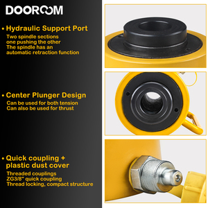 Cylindre hydraulique à piston creux à simple effet DOOROOM RCH-2050, vérins hydrauliques, vérins hydrauliques bon marché 20 tonnes - Product Image 3