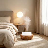 Diffuseur d'huiles essentielles à ultrasons, humidificateur à brume froide, décoratif, multifonctionnel, aromathérapie d'intérieur, machine à parfum