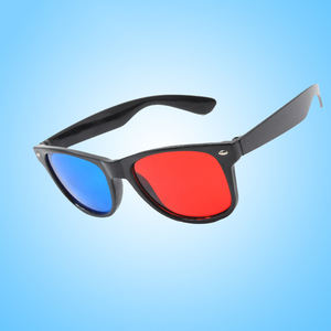 LEDプロジェクター映画ゲームDVDパースペクティブ用ブラックフレームレッドブルーシアンアナグリフ格安3Dメガネの表示 - Product Image 4