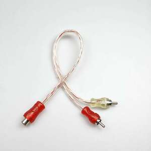 Factory wholesale <b>car</b> audio signal Y-splitter 1-to-2 male-to-female copper RCA cable transparent color - Product Image 3