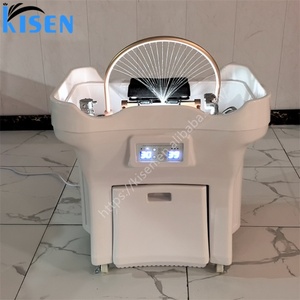 Bac à shampoing portable Kisen Beauty Salon avec circulation d'eau et double réservoir, bol de thérapie capillaire double fonction - Product Image 5