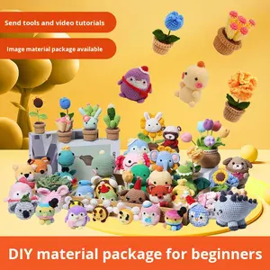 Kit <span class=keywords><strong>de</strong></span> crochet Amigurumi DIY pour débutants avec motif <span class=keywords><strong>de</strong></span> poupée d'animal mignon, instructions en anglais et tutoriels vidéo - Product Image 5