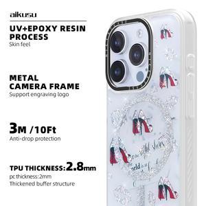 Funda Protectora para Teléfono con Carga Inalámbrica y Diseño Brillante Antichoque AIKUSU para iPhone 17 Pro 16 Pro 15 Pro Max - Product Image 5