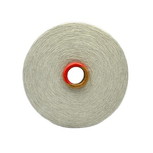 Factory Price Blended <b>Yarns</b> GRS Certified White Raw Cotton and Polyester Melange Knitting Style Dyeable - Product Image 1