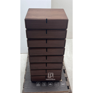 High-End Design Rotate Brown <b>Storage</b> Wood Rectangle Tool <b>Drawer</b> Cabinet <b>for</b> Apartment Villa Living Room Tool <b>Drawer</b> Cabinet - Product Image 4