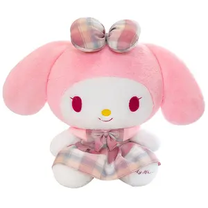 Tamaño grande Kawaii Le Coulomi My Melody muñeco de peluche Kawaii dibujos animados sofá cojín almohada Jk vestido lindo juguete de peluche