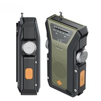 Nouvelle radio d'urgence solaire à manivelle AM/FM avec lampe torche LED et alarme SOS pour kit de préparation aux situations d'urgence